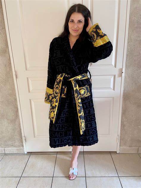 versace bathrobe personalized|versace bathrobe women.